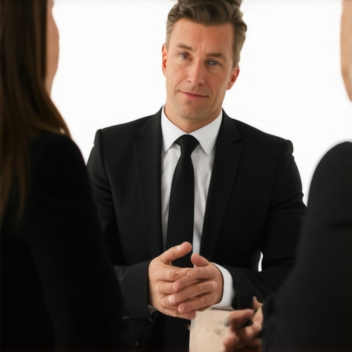 Expert Family Law Consultation with Emotional Insight Lawyer and client discussing nuanced legal strategies for family disputes.