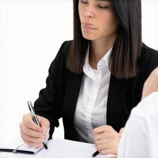 A lawyer discussing case details with a client, highlighting emotional connection and strategic insight