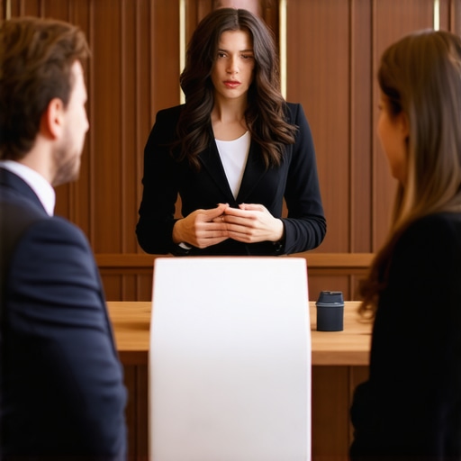 Trusted Family Law Litigation Support Legal professional consulting with client in courtroom setting