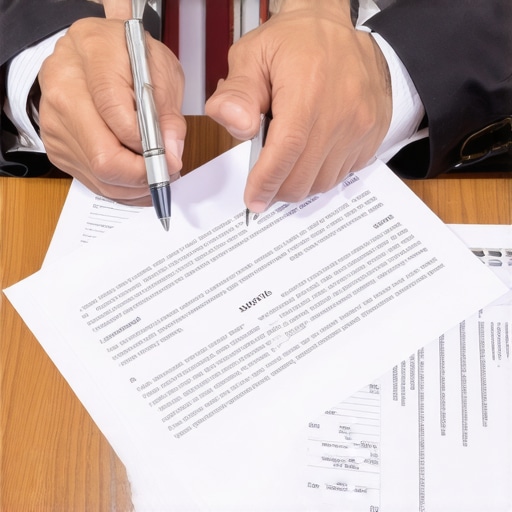 Lawyer and client discussing case documents to reduce litigation costs.