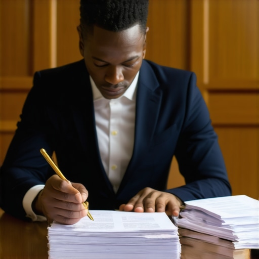 A lawyer discussing case decisions with a judge in court, highlighting case analysis and strategy development.