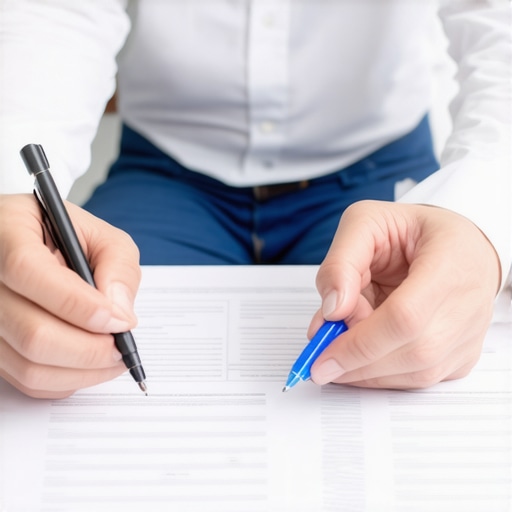 Individual organizing legal documents and asking questions in a consultation setting